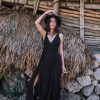 Black Boho Goddess Dress Gypsy Priestess Back Laces