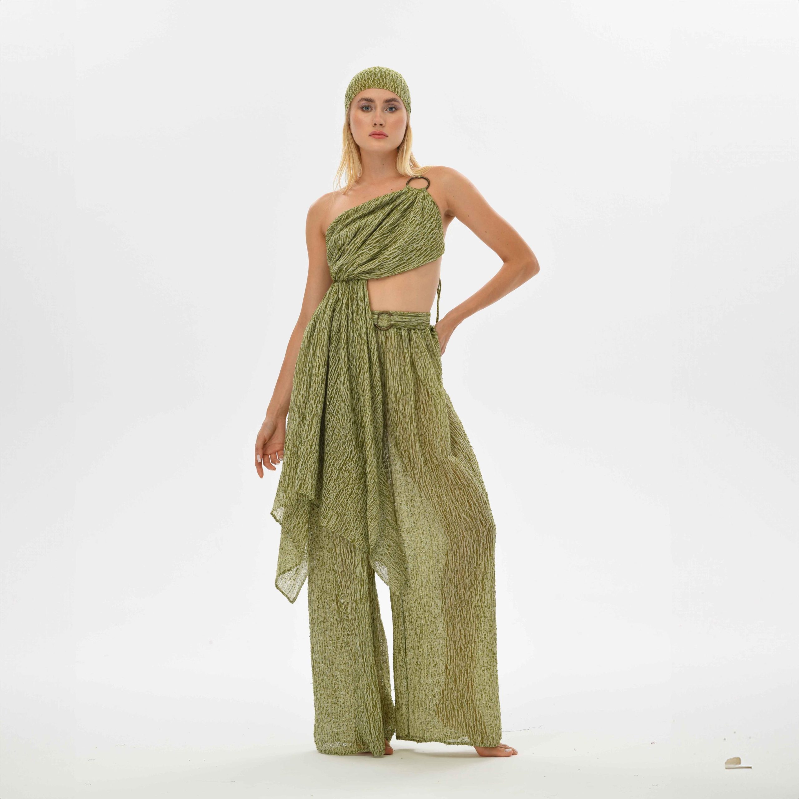 Boho Gypsy Set Pants Top Handwoven Cotton Two Boho Gypsy Set Pants Top Handwoven Cotton Two